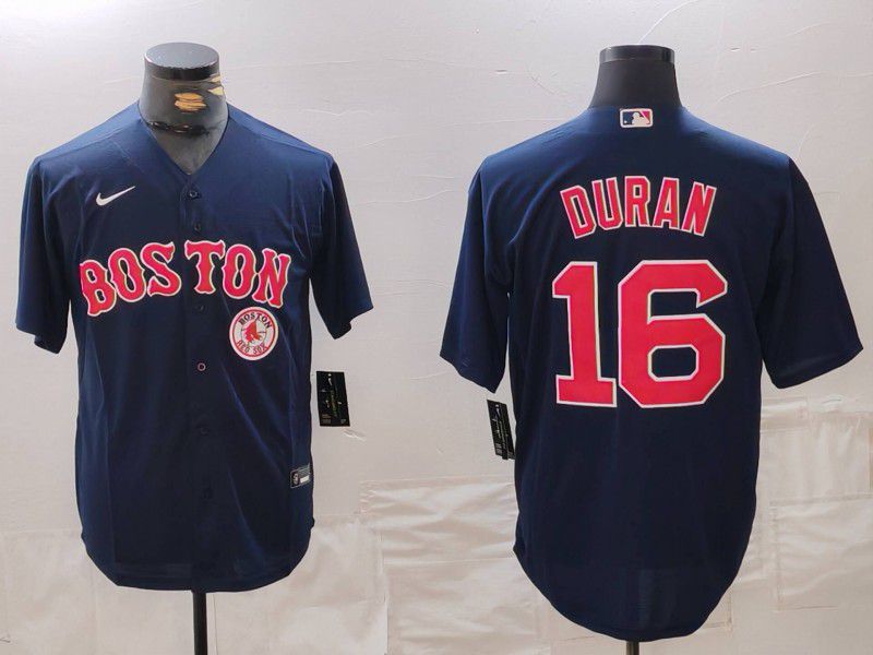 Men Boston Red Sox #16 Duran Blue Game 2024 Nike MLB Jersey style 3